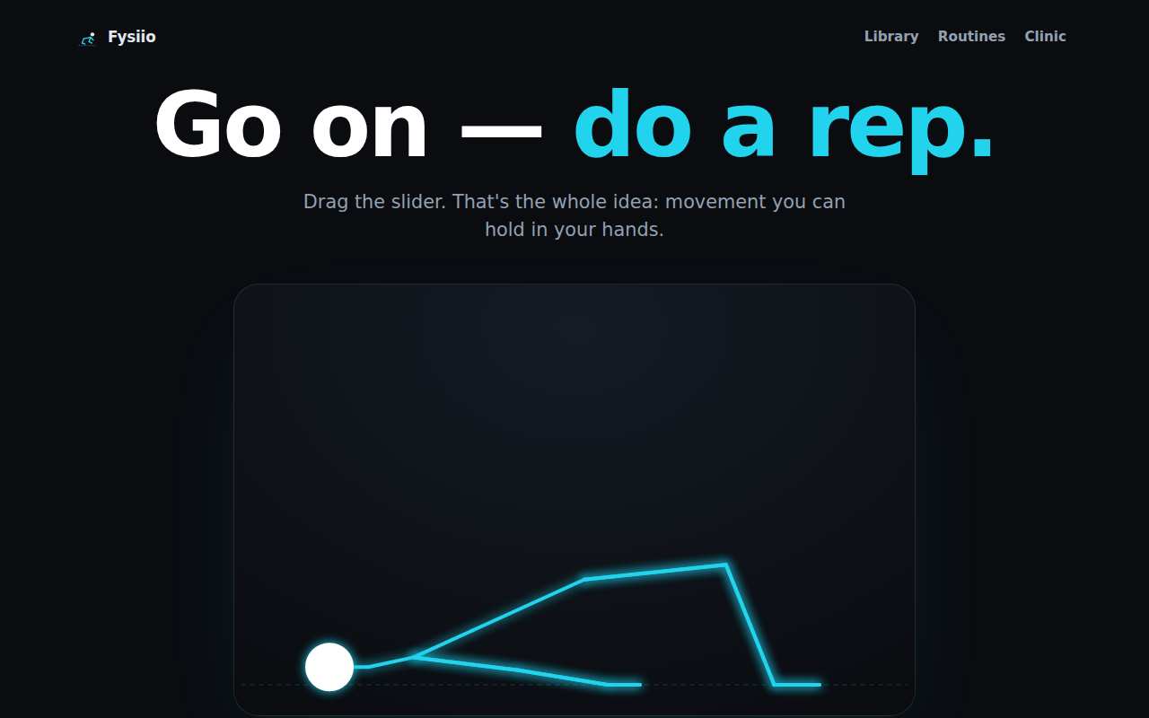 Desktop screenshot of the Try One Rep landing page