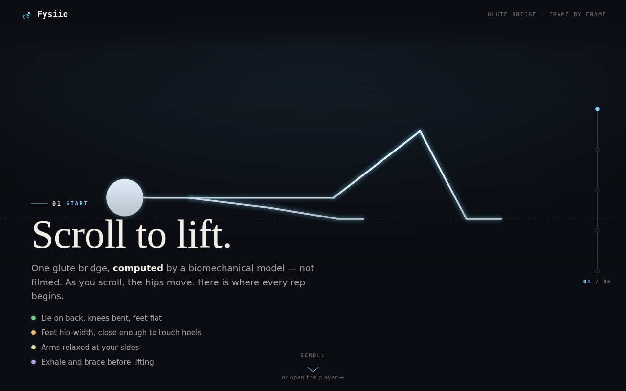 Desktop screenshot of the One Rep, Frame by Frame landing page