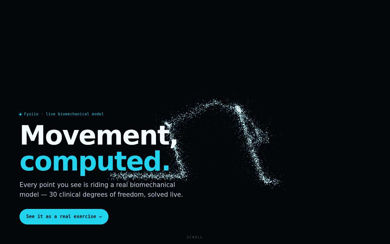 Desktop screenshot of the A Body Made of Light landing page