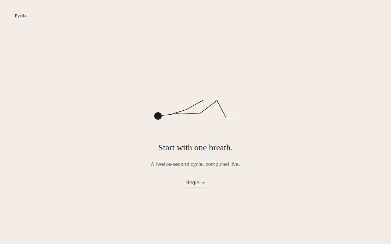 Desktop screenshot of the Breathe landing page