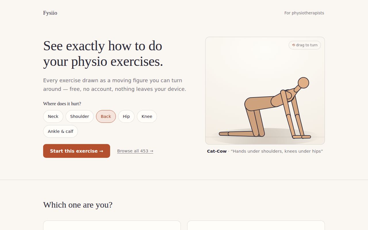 Desktop screenshot of the Your Next Five Minutes landing page